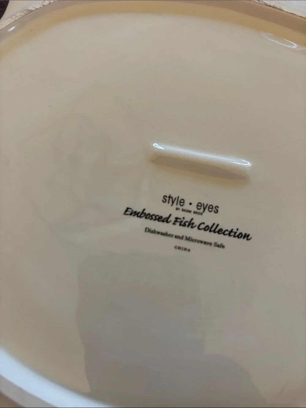 Baum Bros White Fish Plate